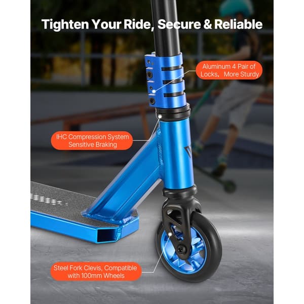 Stunt-Scooter, Street Trick Skootteri, Kaksikerroksinen Kansi, Sopii Sekä Lapsille että Aikuisille