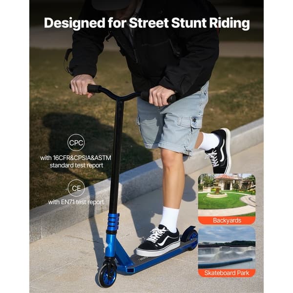 Stunt-Scooter, Street Trick Skootteri, Kaksikerroksinen Kansi, Sopii Sekä Lapsille että Aikuisille
