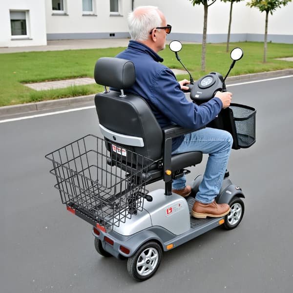 Skootterin Takakori, Heavy Duty Mobility -malli, Kahvalla, 1 Vastaanotinyksikkö