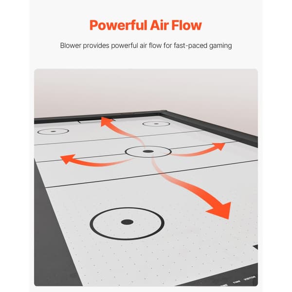 Air Hockey Bord 214 cm, Air Powered Arcade Bord, Elektroniske Scorer, Pushers