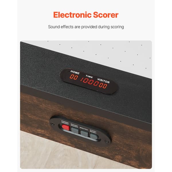 Air Hockey Bord 214 cm, Air Powered Arcade Bord, Elektroniske Scorer, Pushers