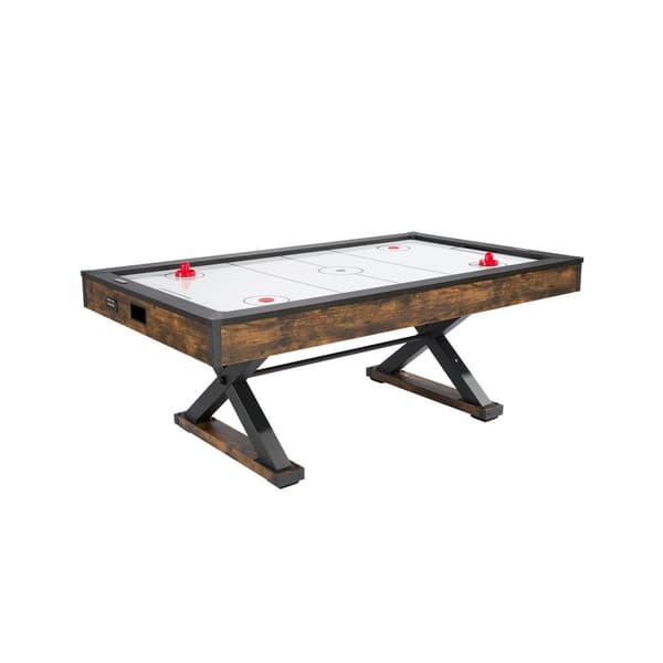 Air Hockey Bord 214 cm, Air Powered Arcade Bord, Elektroniske Scorer, Pushers