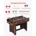 Miniatyrbillede 6 af 11: Air Hockey Bord 137,1 cm, 3-i-1 Luftdrevet Combo Bord, Inkluderer Bordfodbold og Bordtennis
