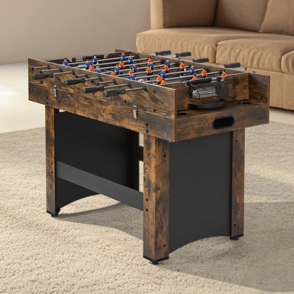 Air Hockey Bord 137,1 cm, 3-i-1 Luftdrevet Combo Bord, Inkluderer Bordfodbold og Bordtennis