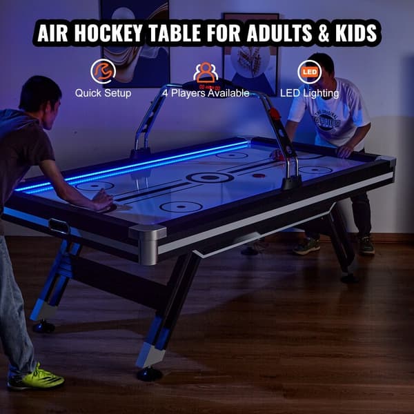 Luftdrevet Hockey Bord, Sport Hockey Spil, Pushers Pucke, LED Scoring