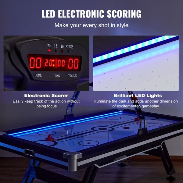 Luftdrevet Hockey Bord, Sport Hockey Spil, Pushers Pucke, LED Scoring