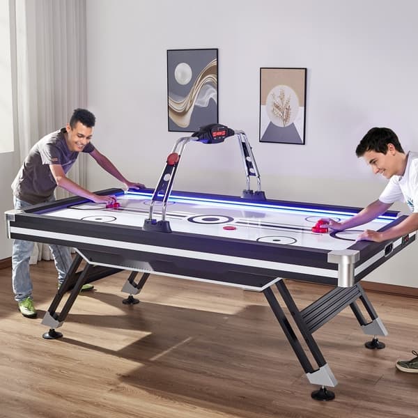 Luftdrevet Hockey Bord, Sport Hockey Spil, Pushers Pucke, LED Scoring