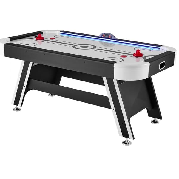 Hockeybord med luftdrevet, Sport Hockeyspil, Pucke med LED Scoringssystem