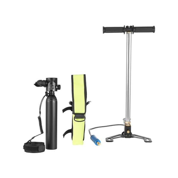 Scuba Tank 0,5 L, 98,43 fot Dykdjup, Påfyllningsbar Snorkellufttank med Pump