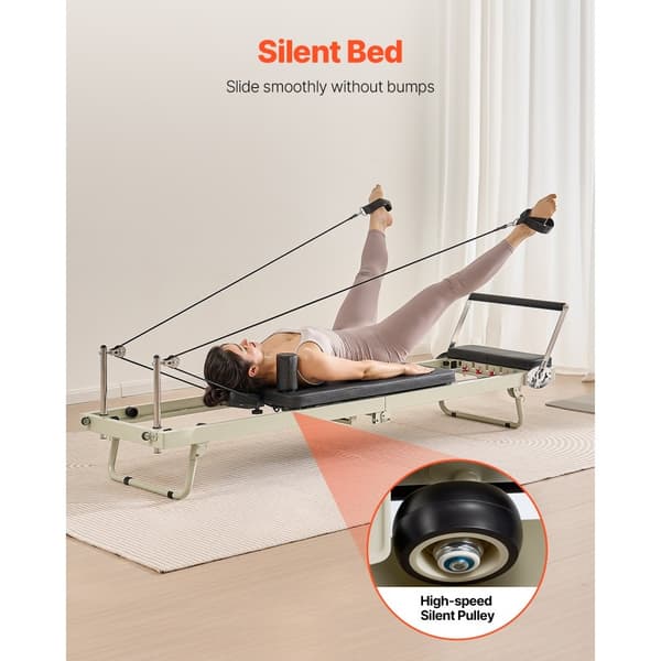 Pilates Reformer -taitettava, Pilates-kone, kotikuntosali, harjoituslaitteet