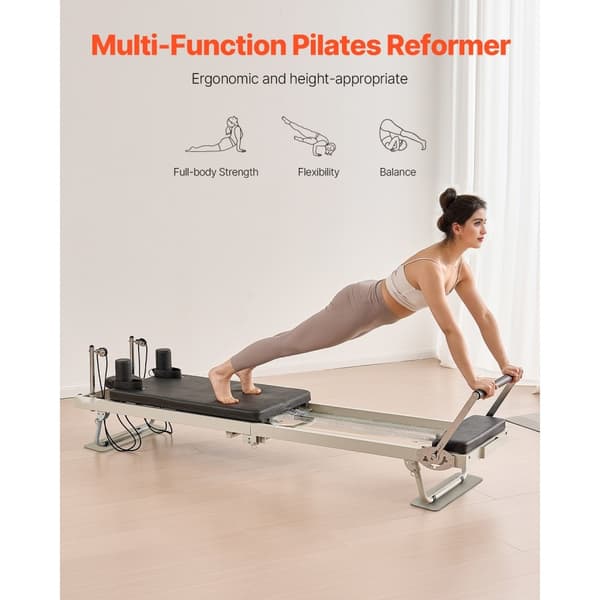 Pilates Reformer -taitettava, Pilates-kone, kotikuntosali, harjoituslaitteet