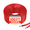 Miniatyrbillede 1 af 11: 100FT Solpanel Forlængerkabel 10AWG, Vandtæt PV 6mm² Kabel, Rød Farve