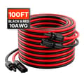 Miniatyrbild 10 av 11: Solpanelsförlängningskabel 100FT, Set om 2, 10AWG, Hon- och Hankontakter