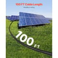 Miniatyrbillede 4 af 11: 100FT Solpanel Forlængerkabel 10AWG, Vandtæt PV 6mm², Sort kabel til energieffektivitet