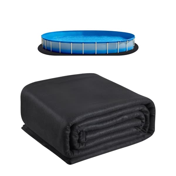Oval Pool Liner Pad 12x24 fot, Matta för ovanjordspooler, Tålig och Heavy Duty