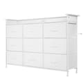 Miniatyrbillede 11 af 11: 9-Skuffe Kommode, Høj Stof Skuffe Kommode, LED & Outlet, Hvid Farve