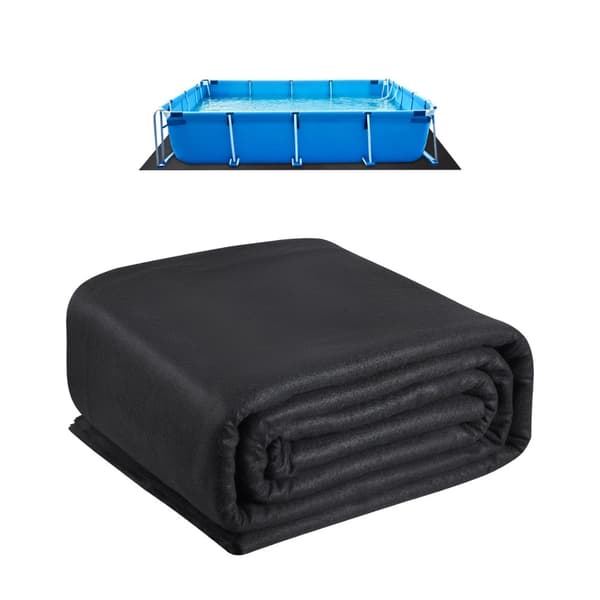 Rektangel poolforingspude 12x24ft, Kraftig poolmåtte, forhindrer punkteringer