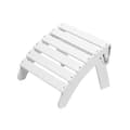 Pikkukuva 1 / 11: Adirondack-jalkatuki, 17,7 L x 19,7 W x 13,8 H tuuman, HDPE-materiaali, taitettava, valkoinen