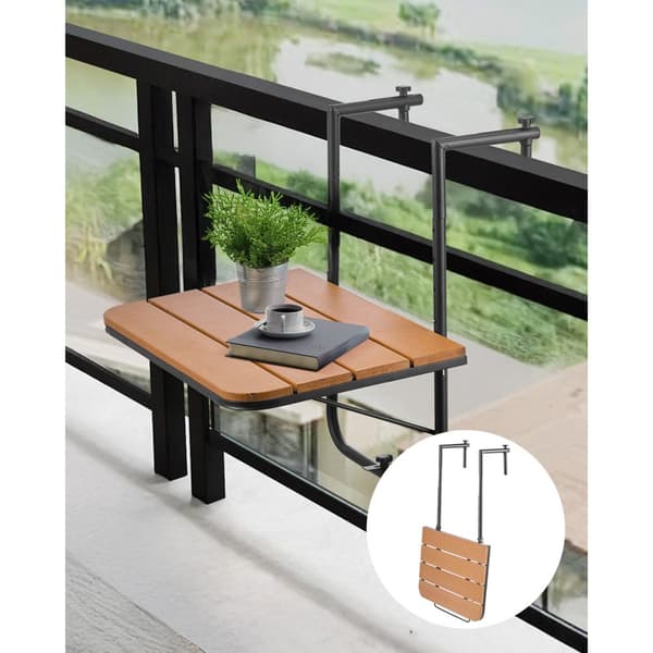 Ripustuspöytä Parvekkeelle, 25 x 24 Baaripöytä, Sisäkatteessa, Säädettävä Korkeus