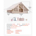Miniatyrbild 8 av 11: Uppblåsbart Campingtält, 5-8 Personers Glampingtält, Pump Inkluderad, Enkelt att Installera
