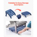 Miniatyrbillede 4 af 11: Adirondack Ottoman 2 Sæt, 18,7L x 18,9W x 13,8H Tommer, HDPE Fodstøtte, Blå