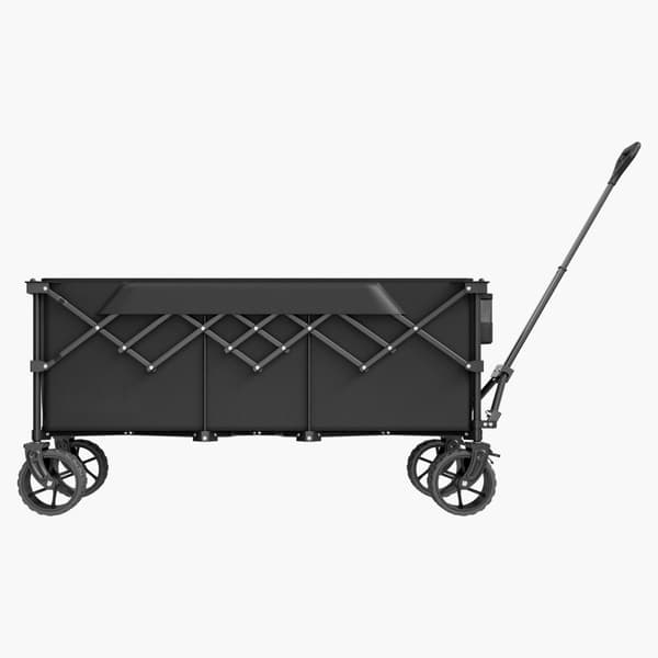Hopfällbara Vagnar 300L & 450LB, Heavy Duty Trädgårdsvagn, Förlängd och Robust