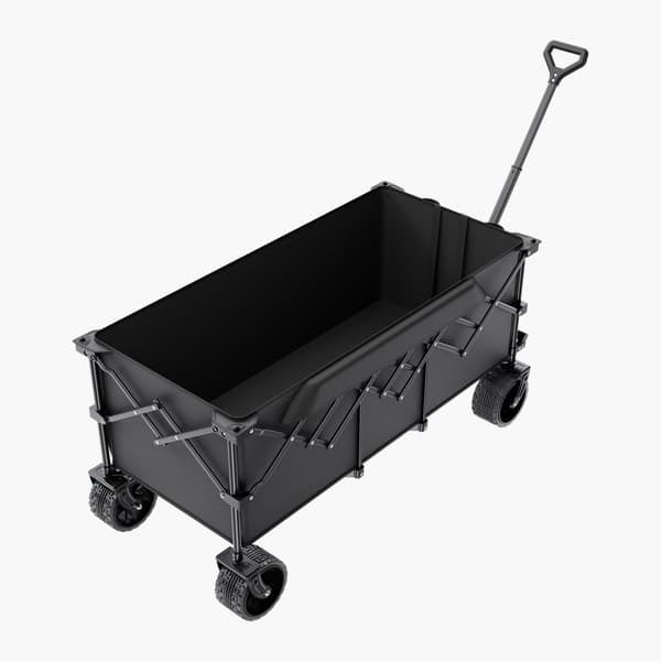 Hopfällbara Vagnar 300L & 450LB, Heavy Duty Trädgårdsvagn, Förlängd och Robust