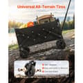 Miniatyrbillede 6 af 11: Sammenklappelig Havevogn 120L & 225LBS, Sort, Heavy Duty, Foldebar model, Nem til opbevaring