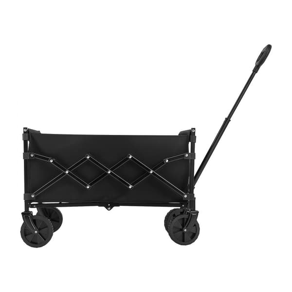 Sammenklappelig Havevogn 120L & 225LBS, Sort, Heavy Duty, Foldebar model, Nem til opbevaring