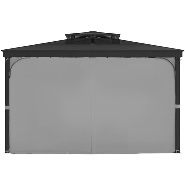 Yksityisyysverho Gazebo, malli 10' x 10' x 6,7', Vedenpitävä, Harmaa