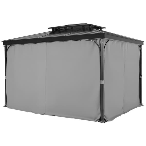 Yksityisyysverho Gazebo, malli 10' x 10' x 6,7', Vedenpitävä, Harmaa