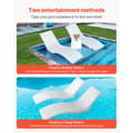 Miniatyrbillede 6 af 11: In-Pool Lounge Stole, Chaiselong, 2 Stk, Indendørs Pool, Solhylde Liggestol, Vandafvisende, Holdbart Materiale