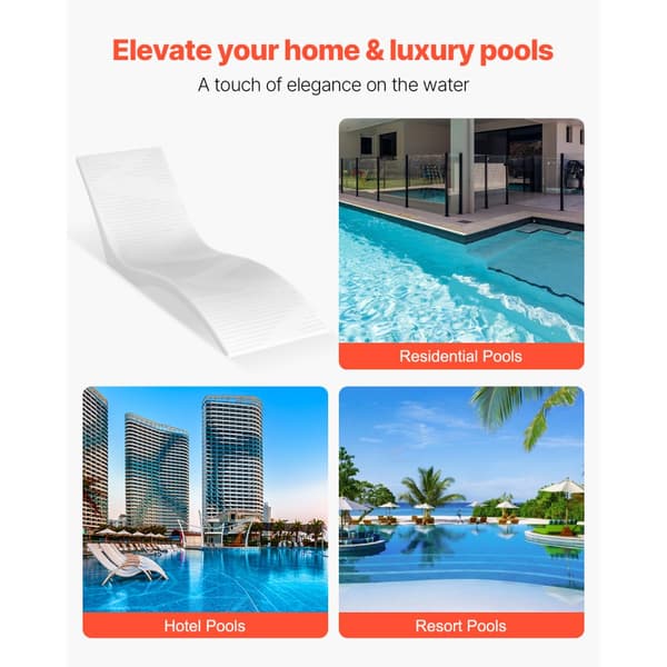 In-Pool Lounge Stole, Chaiselong, 2 Stk, Indendørs Pool, Solhylde Liggestol, Vandafvisende, Holdbart Materiale