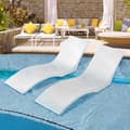 Miniatyrbillede 9 af 11: In-Pool Lounge Stole, Chaiselong, 2 Stk, Indendørs Pool, Solhylde Liggestol, Vandafvisende, Holdbart Materiale