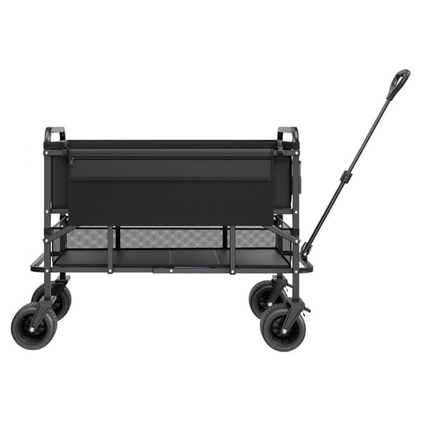 Dubbeldäckare Hopfällbar Vagn, Kapacitet 300L & 450 lbs, Tung Uppgift, Robust och Praktiskt
