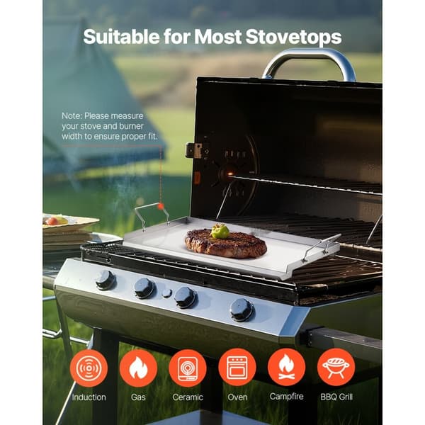 23x16 Flad Top Bageplade, Rustfrit Stål, Universal BBQ Grillpande, Køkkenredskaber af Høj Kvalitet