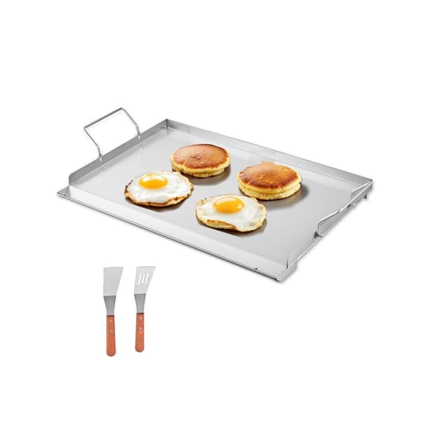 23x16 Flad Top Bageplade, Rustfrit Stål, Universal BBQ Grillpande, Køkkenredskaber af Høj Kvalitet