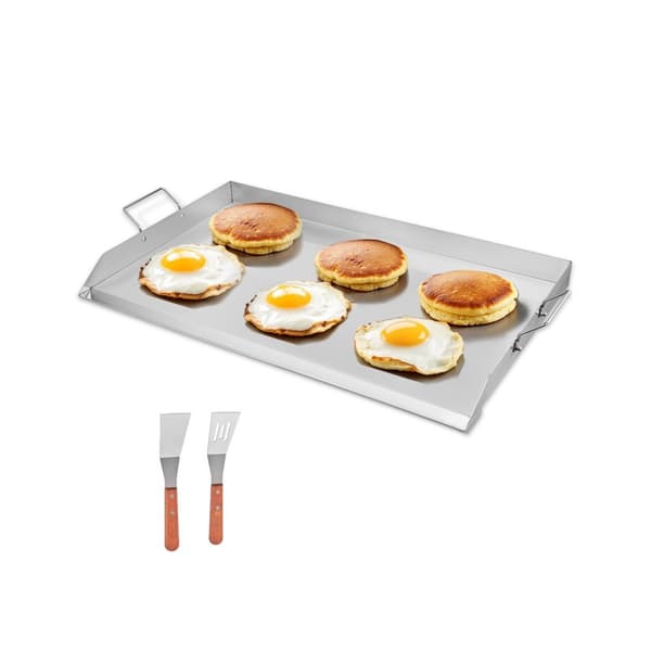 36x22 Platt Grillgaller, Universal BBQ Grillpanna i Rostfritt Stål, Köksredskap