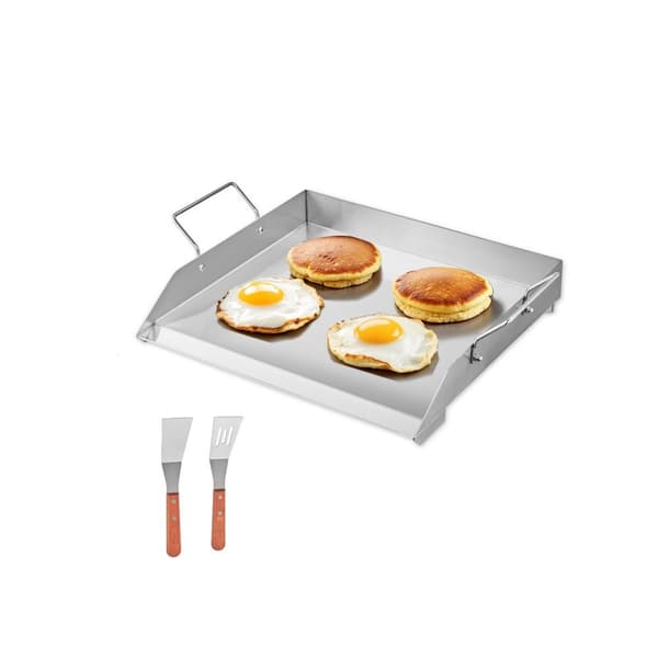 18x16 Flad Top Bageplade, Universal BBQ Grillpande, Rustfrit Stål, Køkkengrej