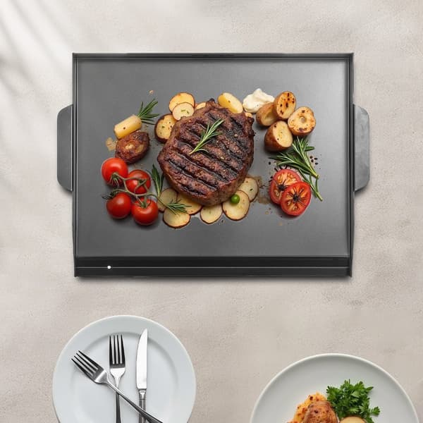 22x16 Flat Top Griddle, Kolstål Grillplatta, Universell BBQ Grill Pan, Köksredskap