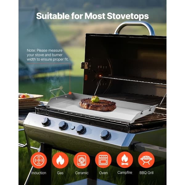 32x16 BBQ-grillipannu, Ruostumatonta Terästä Litteä Parila, Yleiskäyttöinen, Kestävä ja Helppo Puhdistaa