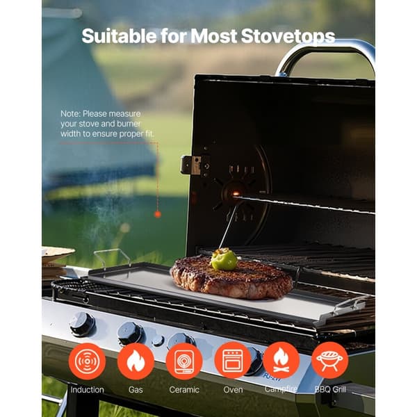 32x14 Hiiliteräksinen BBQ-grillipannu, Litteä Parila, Universaali Sovellus