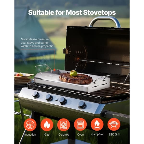 Grilli- ja paistolevy, Edelstahl BBQ, 425x270mm ruostumaton teräsgrilli, käytännöllinen kypsennysastia
