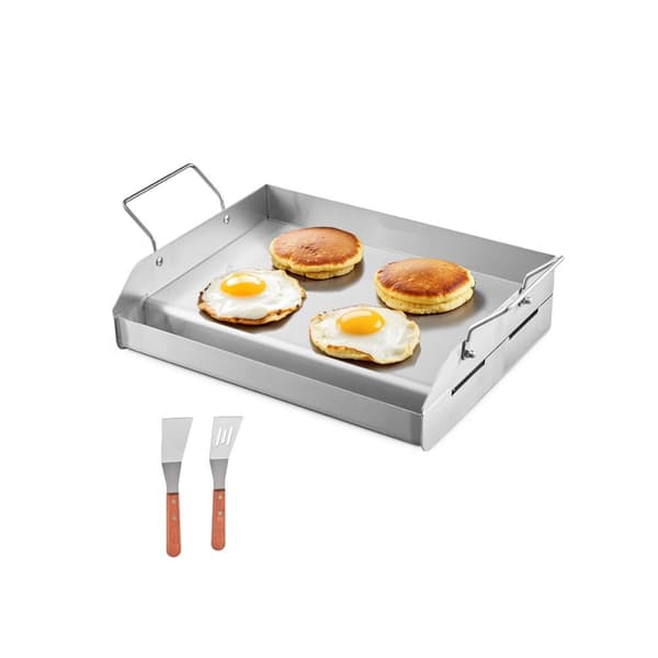 Grilli- ja paistolevy, Edelstahl BBQ, 425x270mm ruostumaton teräsgrilli, käytännöllinen kypsennysastia