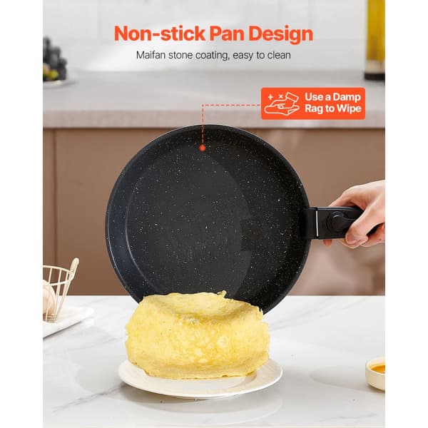 Granit Nonstick Köksredskap, 17-delade Grytor och Kastruller, Svart