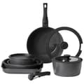 Miniatyrbild 10 av 11: Granit Nonstick Köksredskap, 17-delade Grytor och Kastruller, Svart