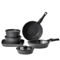 Miniatyrbild 11 av 11: Granit Nonstick Köksredskap, 17-delade Grytor och Kastruller, Svart