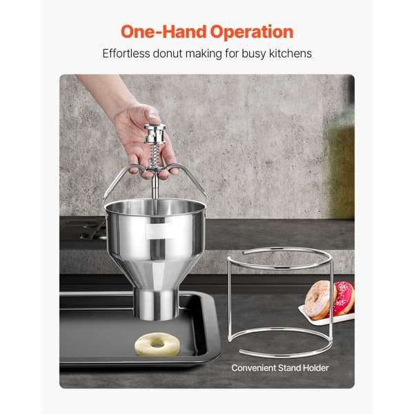 Dej-udlægger manuel, Doughnut Dropper Hopper Dispenser, rustfrit stål, kvalitetsdesign