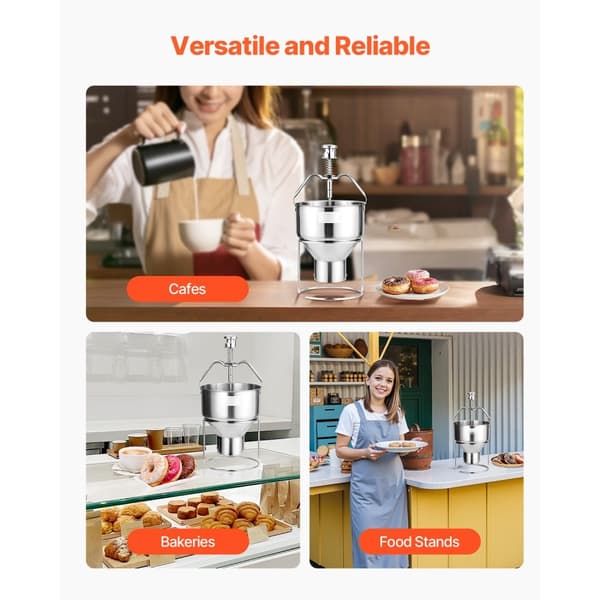 Dej-udlægger manuel, Doughnut Dropper Hopper Dispenser, rustfrit stål, kvalitetsdesign