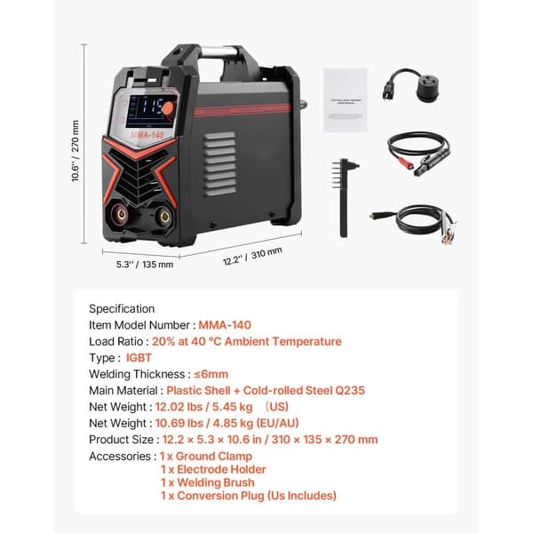 TIG Svejsemaskine 4-i-1, Pulse MMA Lift STICK, IGBT Inverter LED, Kraftfuld og Præcis